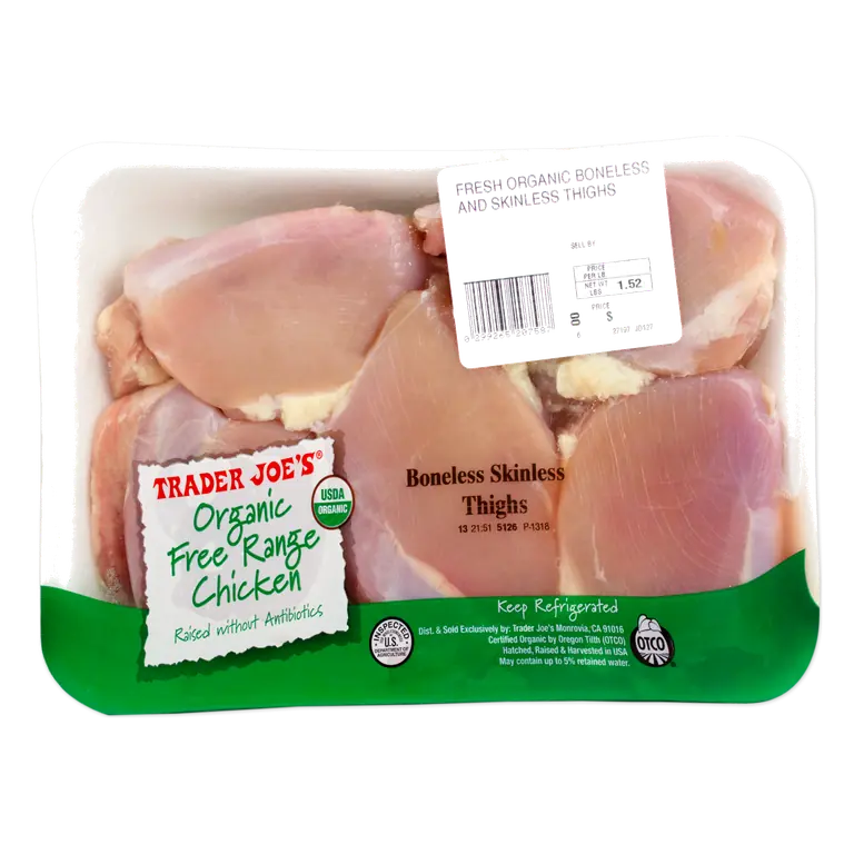 Organic Free Range Boneless Skinless Thighs