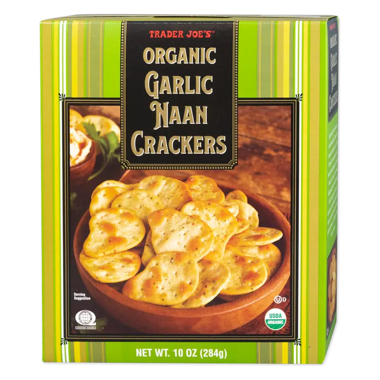 Organic Garlic Naan Crackers