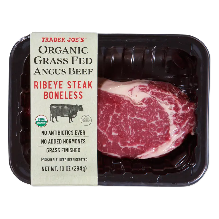 Organic Grass Fed Ribeye Steak Boneless