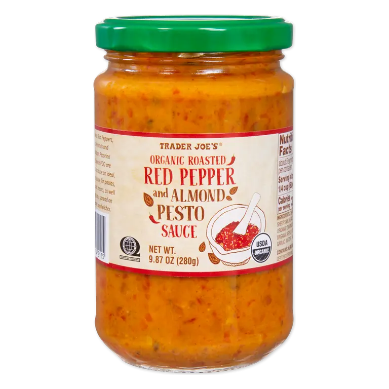 Organic Roasted Red Pepper and Almond Pesto Sauce