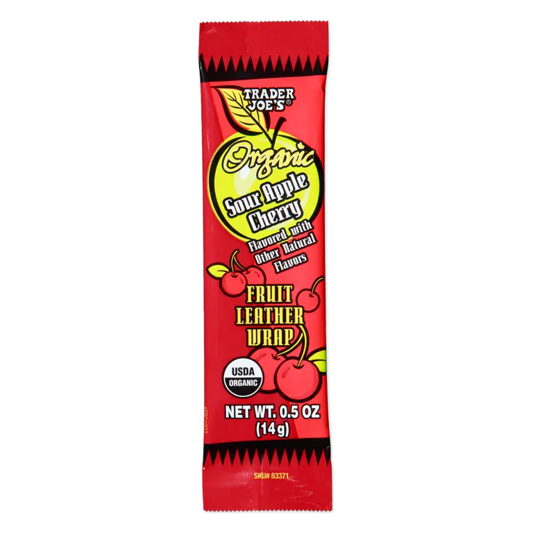 Organic Sour Apple Cherry Fruit Leather Wrap