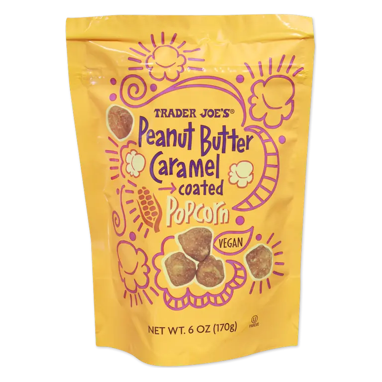 Peanut Butter Caramel Coated Popcorn