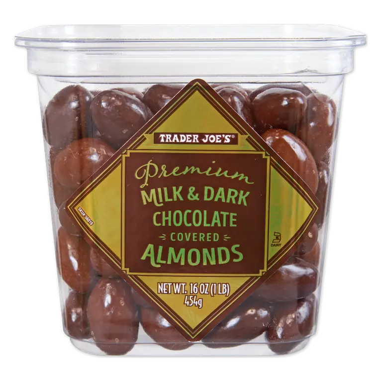 Premium Milk & Dark Chocolate Covered Almonds