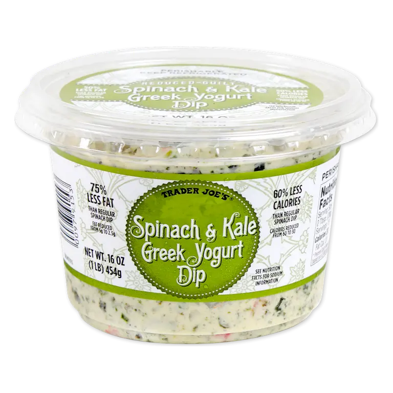 Reduced Guilt Spinach & Kale Greek Yogurt Dip