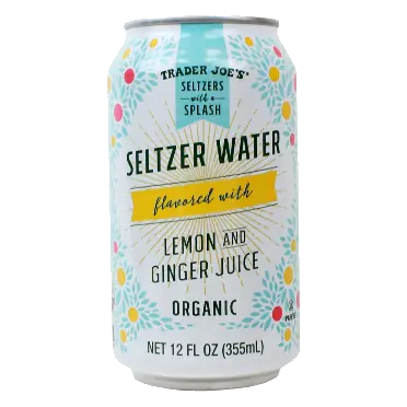 Seltzer Water flavored with Lemon and Ginger Juice