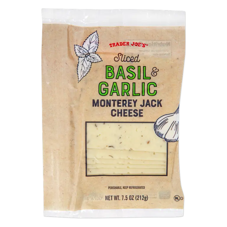 Sliced Basil & Garlic Monterey Jack Cheese