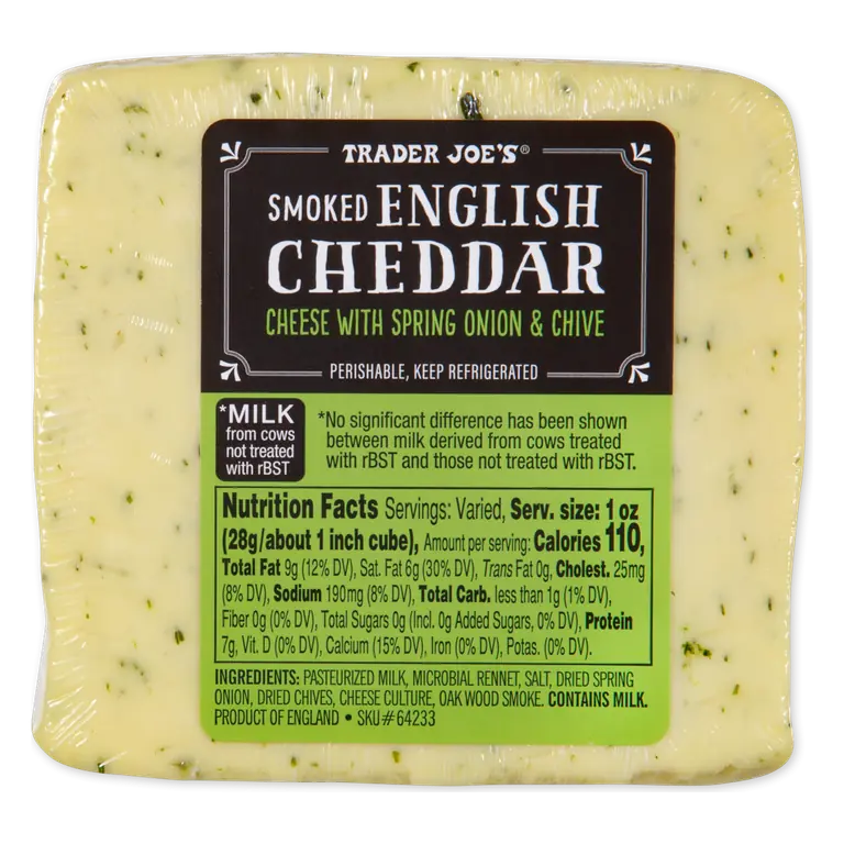 Smoked English Cheddar Cheese with Spring Onion & Chive