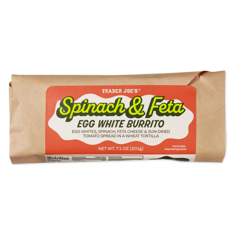 Spinach & Feta Egg White Burrito
