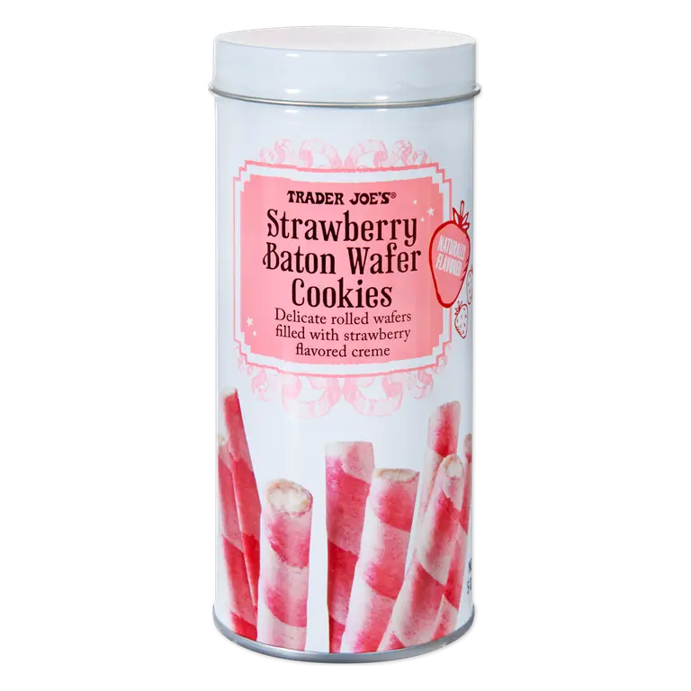 Strawberry Baton Wafer Cookies