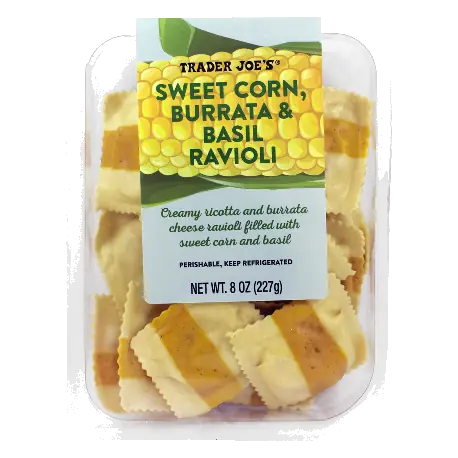 Sweet Corn, Burrata & Basil Ravioli