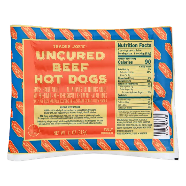 Uncured Beef Hot Dogs