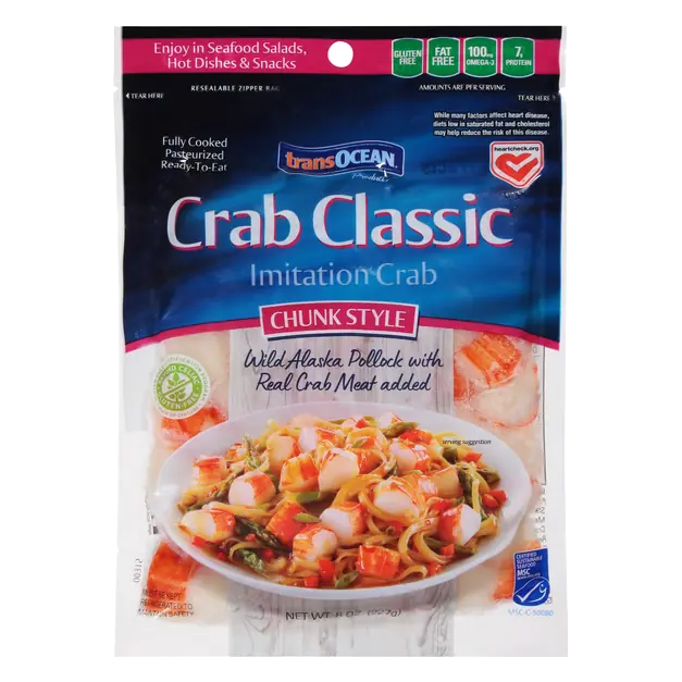 Crab Classic Chunk Style Imitation Crab Meat Fresh