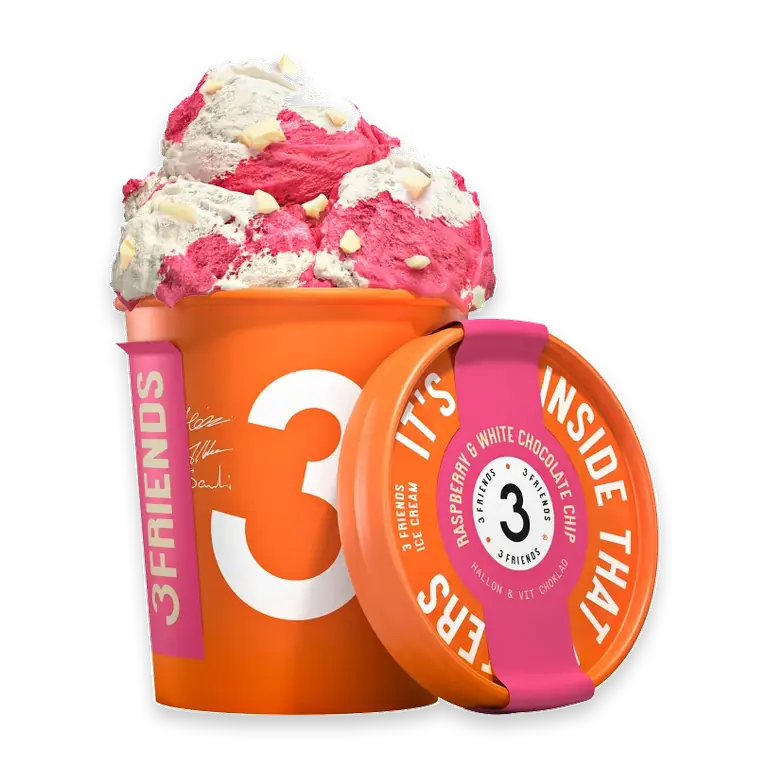 Glass Rasberry & white chocolate chip 450ml