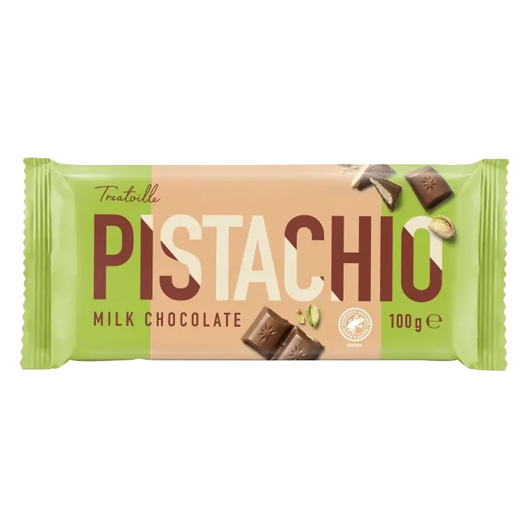 Chokladkaka Mjölkchoklad Pistachio 100g