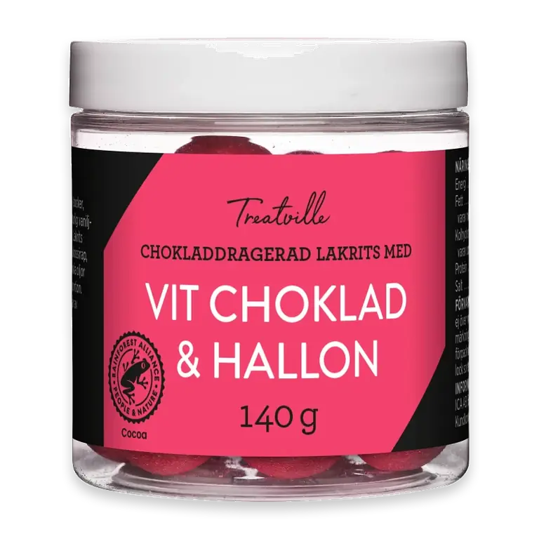 Lakritskulor Chokladdragerad lakrits-Hallon 140g