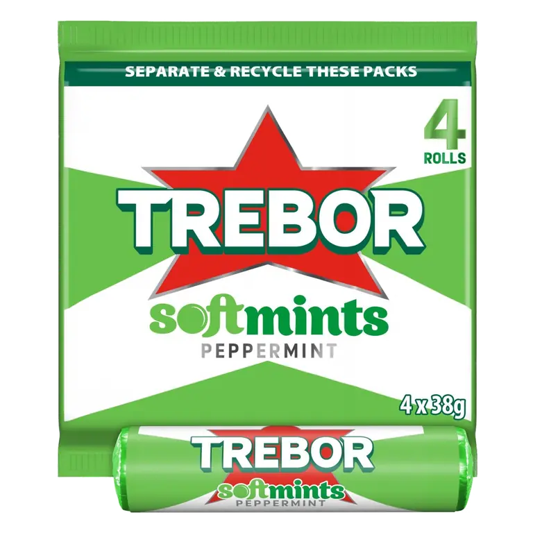 Peppermint Flavoured Softmints 4 x 38g