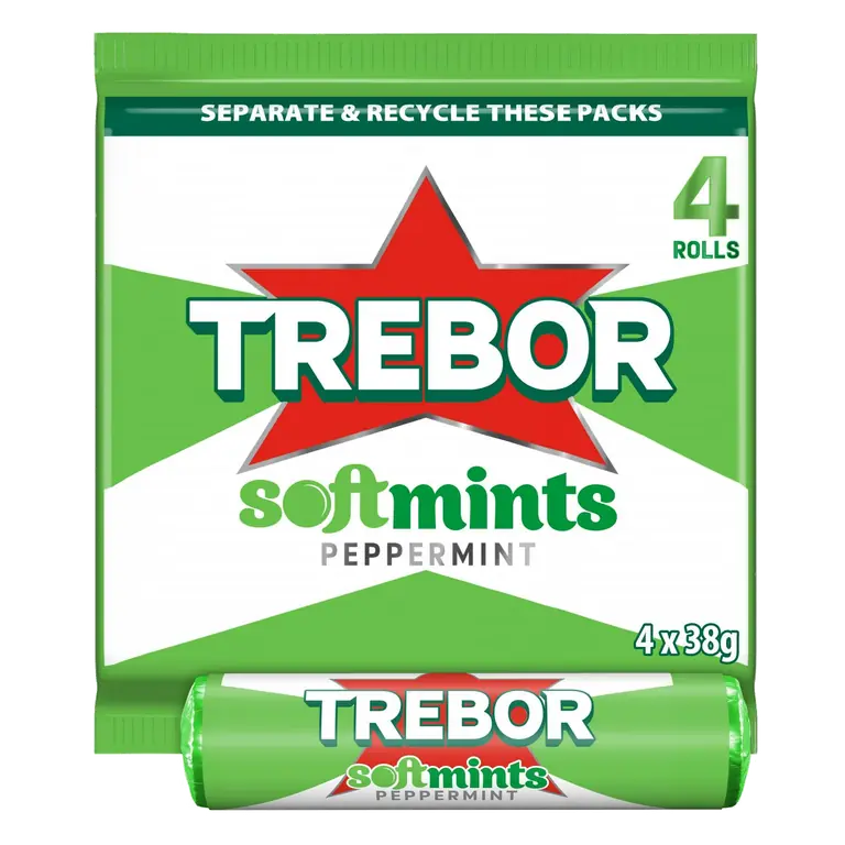 Peppermint Mints Rolls Multipack x4 38g
