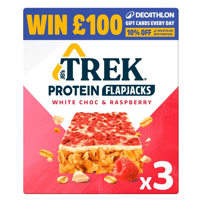 Protein Flapjacks White Choc & Raspberry