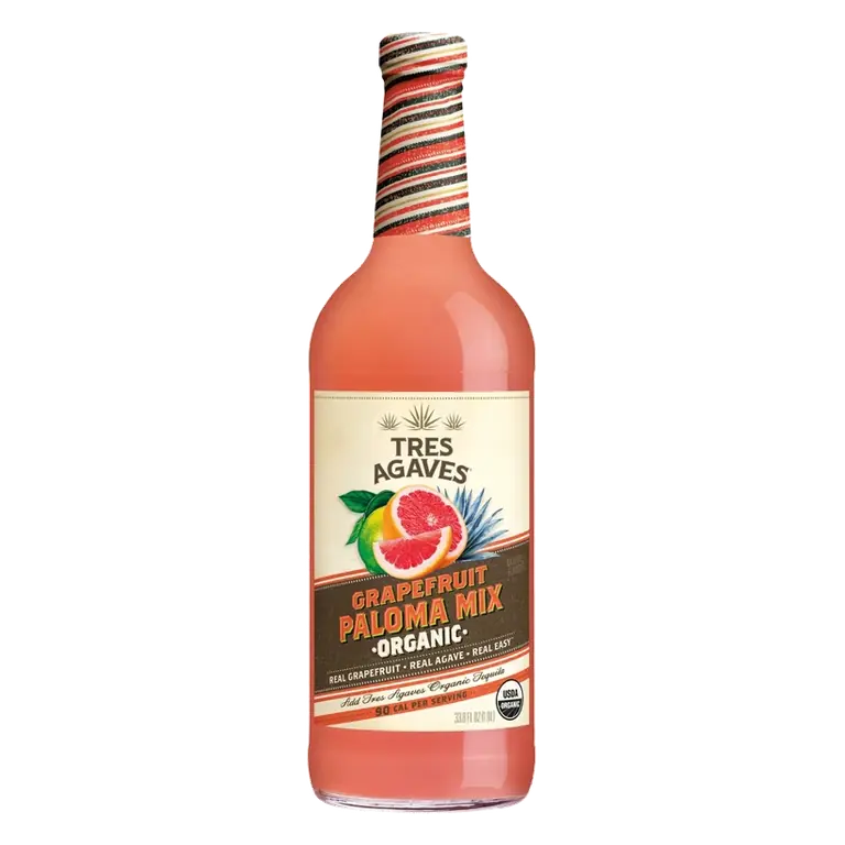 Tres Agaves Organic Grapefruit Paloma Margarita Mix, 1.0L Bottle