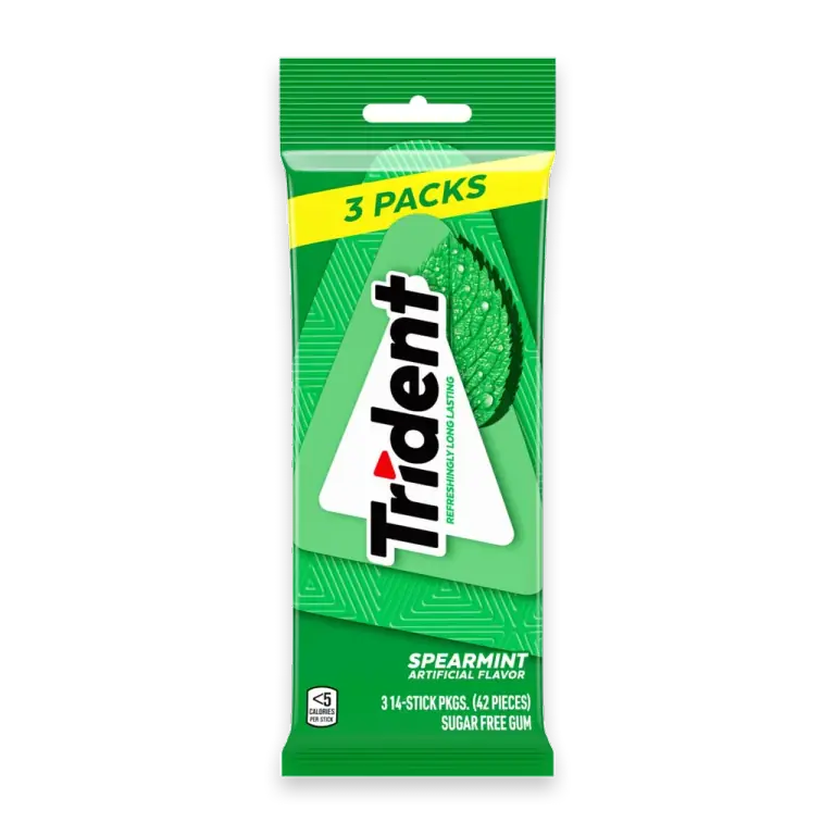 3 Pack Sugar Free Chewing Gum Sticks with Xylitol Spearmint Flavor