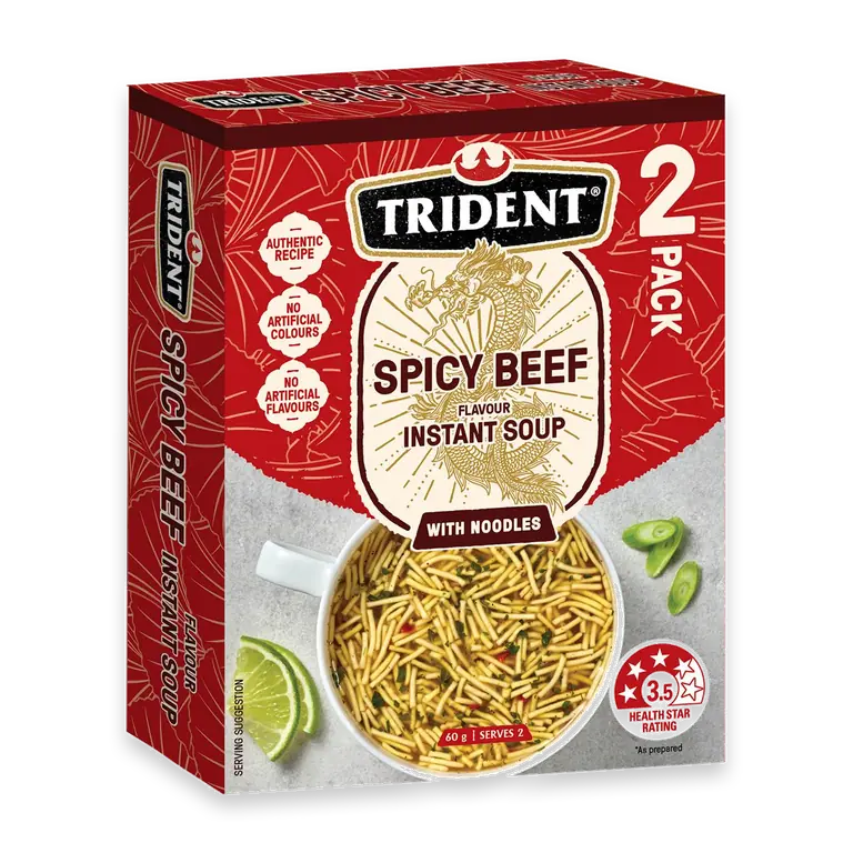 Spicy Beef Instant Soup With Noodles