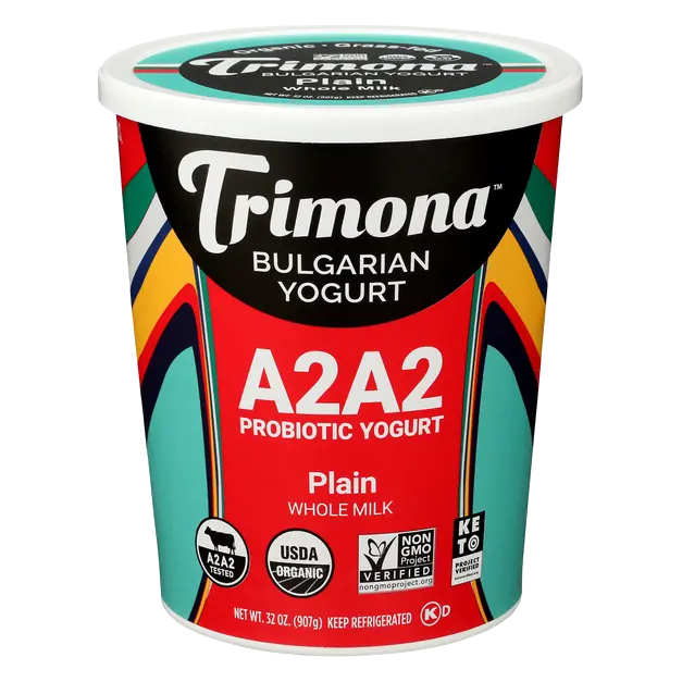 Organic Whole Milk Plain A2A2 Probiotic Bulgarian Yogurt
