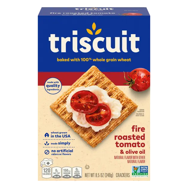 Fire Roasted Tomato & Olive Oil Whole Grain Wheat Crackers