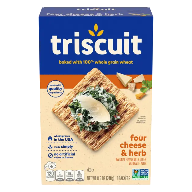 Four Cheese & Herb Whole Grain Wheat Crackers