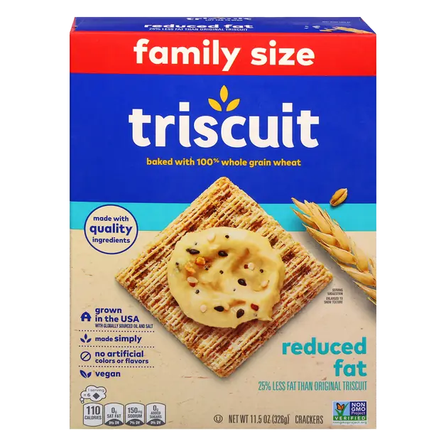 Reduced Fat Vegan Whole Grain Wheat Crackers Family Size