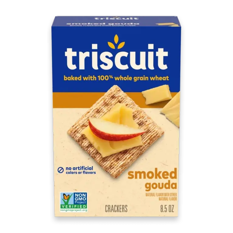 Smoked Gouda Whole Grain Wheat Crackers