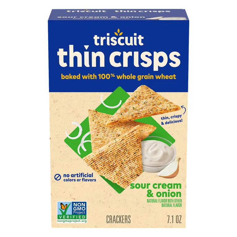 Sour Cream & Onionthin Crisps Crackers, Sour Cream & Onion
