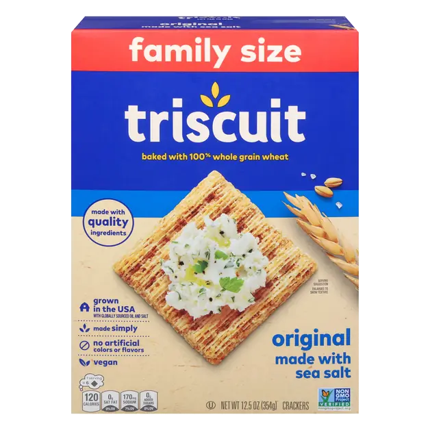 Vegan Original w/Sea Salt Whole Grain Wheat Crackers Family Size