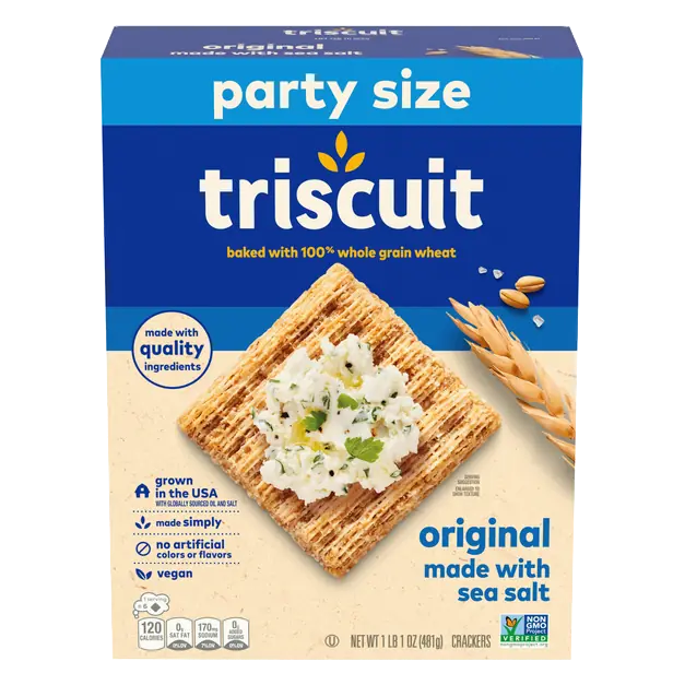 Vegan Original w/Sea Salt Whole Grain Wheat Crackers Party Size