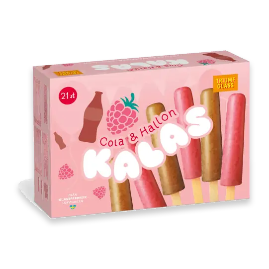 Cola&hallon Kalas Glasspinnar