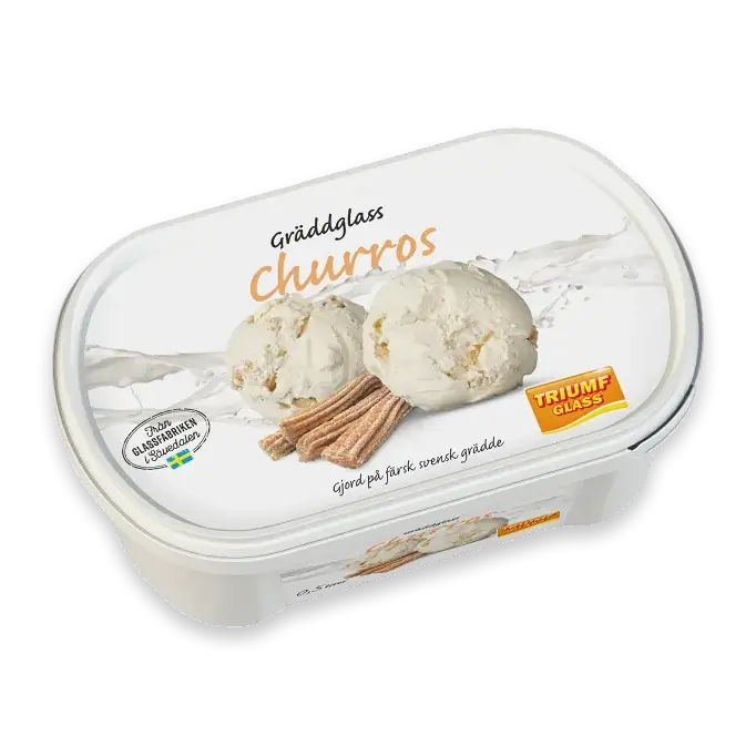 Gräddglass Churros 500ml