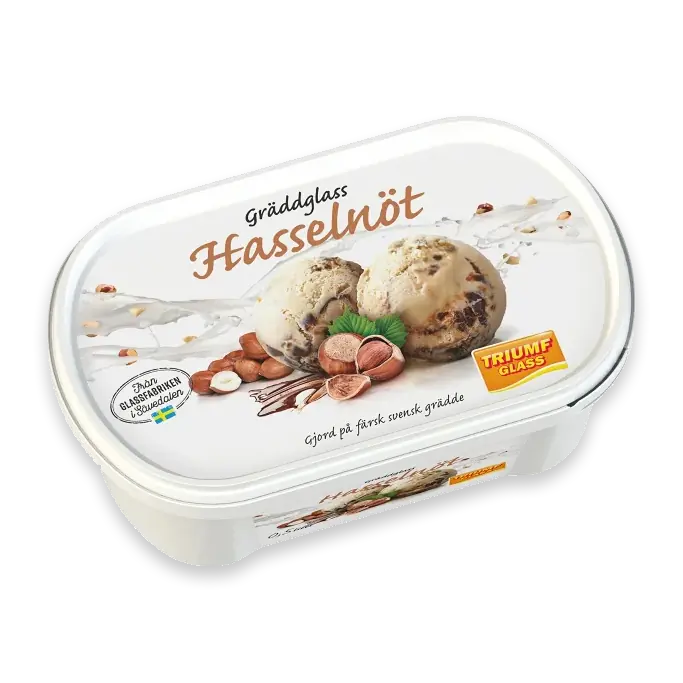 Gräddglass Hasselnöt 0,5l