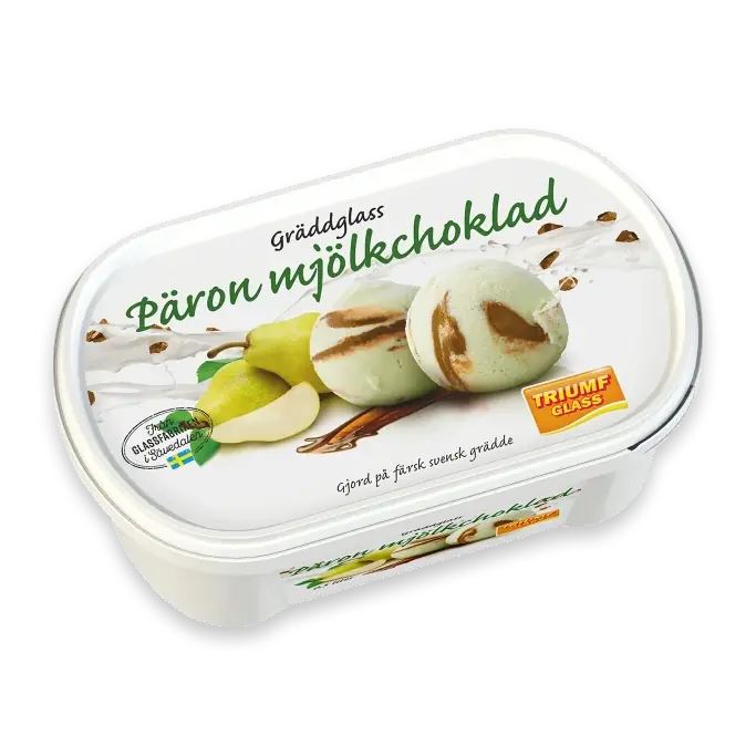 Gräddglass Päron & mjölkchoklad 0,5l