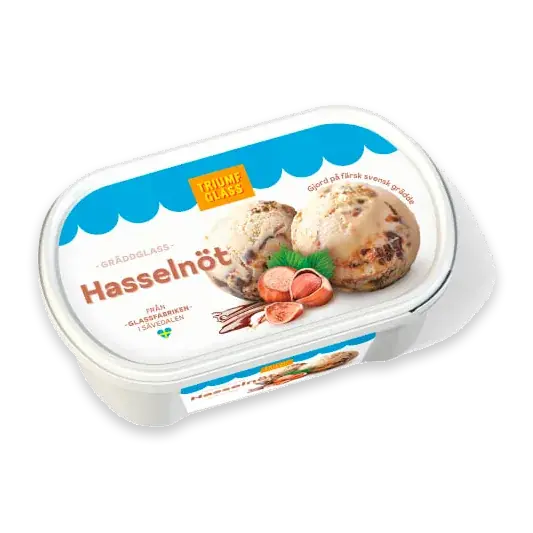 Hasselnöt Gräddglass