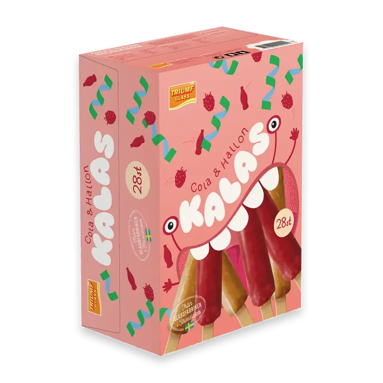 Isglasspinne Kalas Cola Hallon 28-p