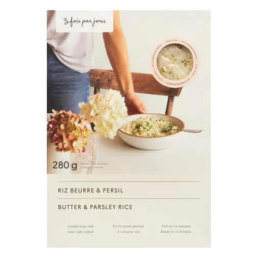 3 Times A Day Jour Butter Parsley Rice 280 g