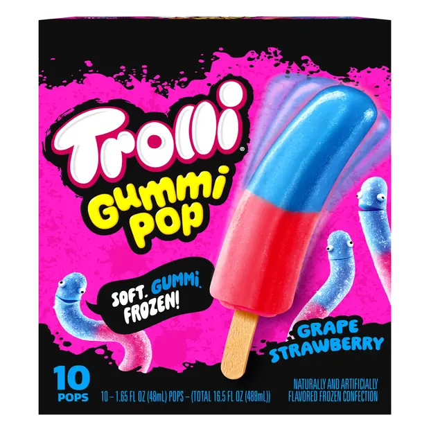 Grape Strawberry Gummi Pops - 10 ct Frozen