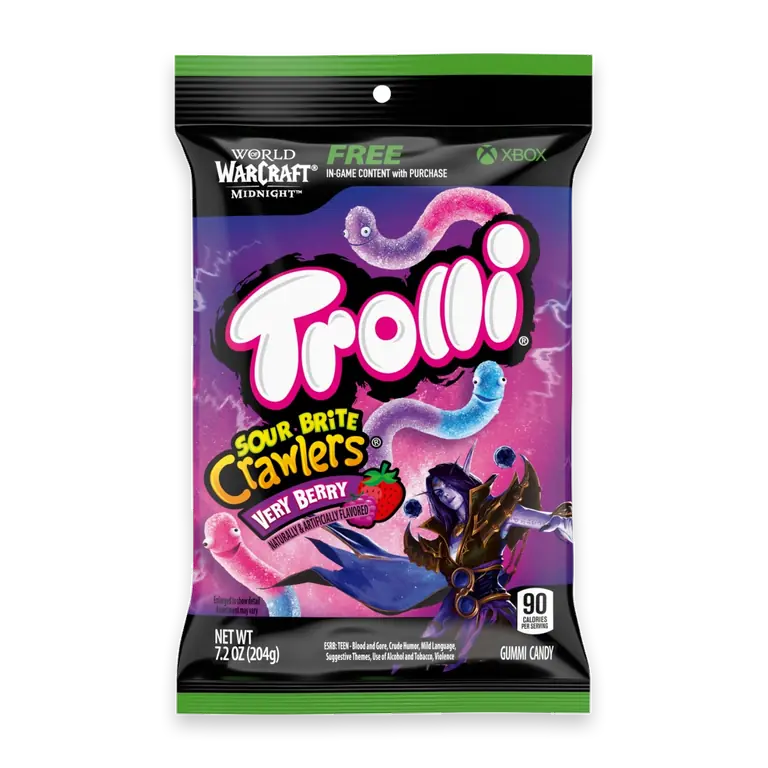Sour Brite Crawlers Very Berry Candy, 7.2 oz