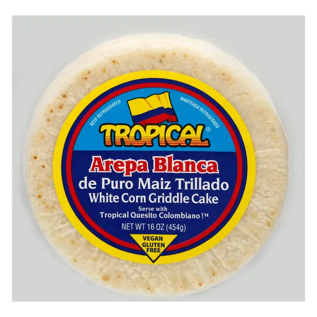 Arepa Blanca White Corn Griddle Cake Refrigerated