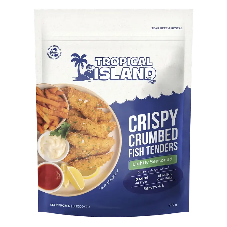 Crispy Crumbed Fish Tenders Lightly Seasoned
