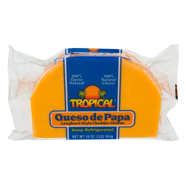 Queso de Papa Longhorn-Style Cheddar Cheese Block