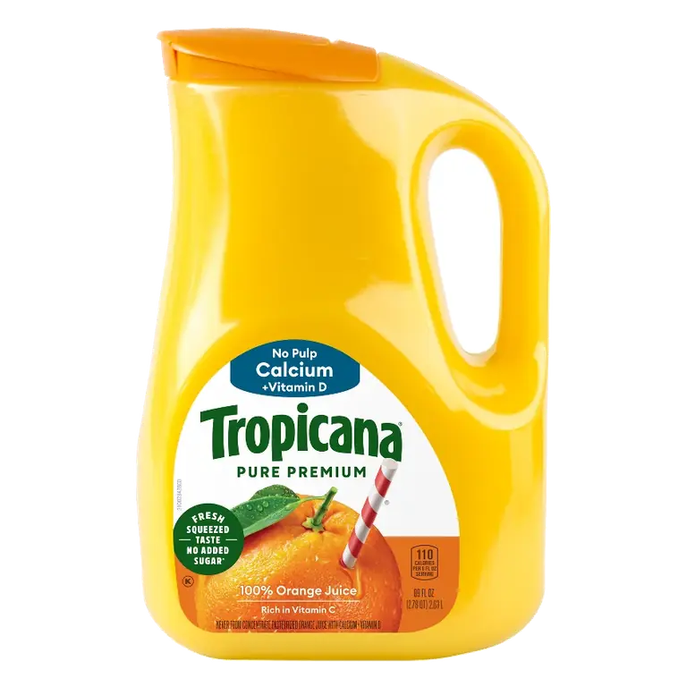 Tropicana Pure Premium No Pulp Calcium + Vitamin D Orange Juice, 89 fl oz