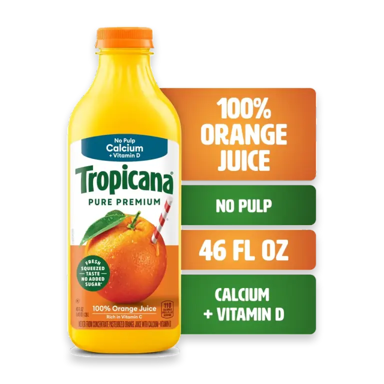 Pure Premium Original No Pulp No Sugar Added Calcium And Vitamin D 100% Orange Juice