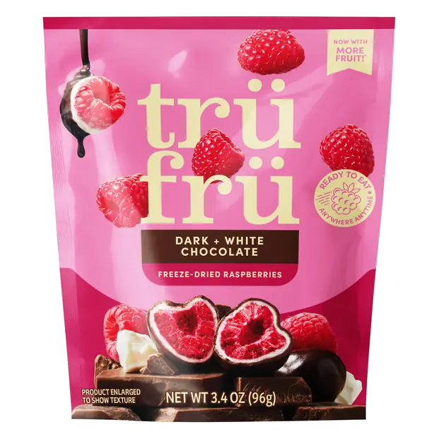 Freeze Dried Dark + White Chocolate Raspberries