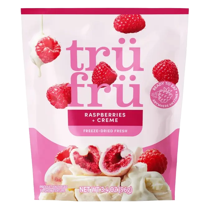 Tru Fru Freeze Dried Raspberries & Crème, 3.4 oz