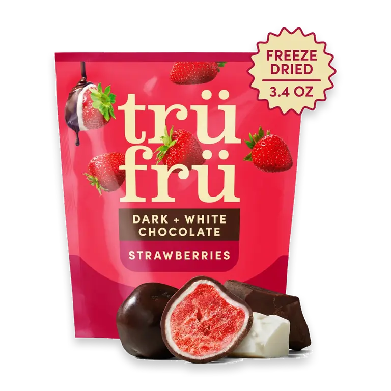 Freeze Dried Strawberries in Dark & White Chocolate